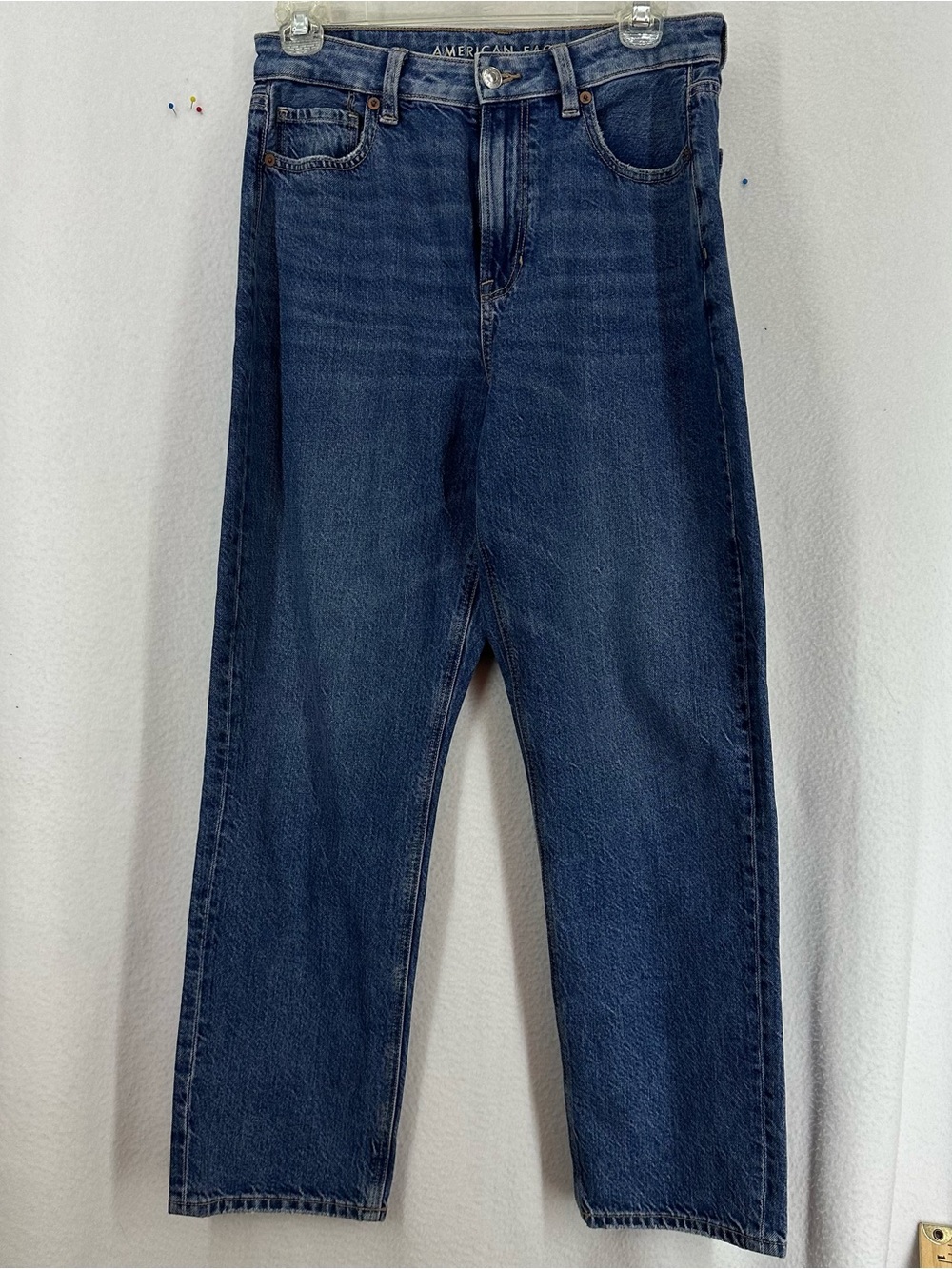 American Eagle Mom Straight Jeans Size 4 Blue